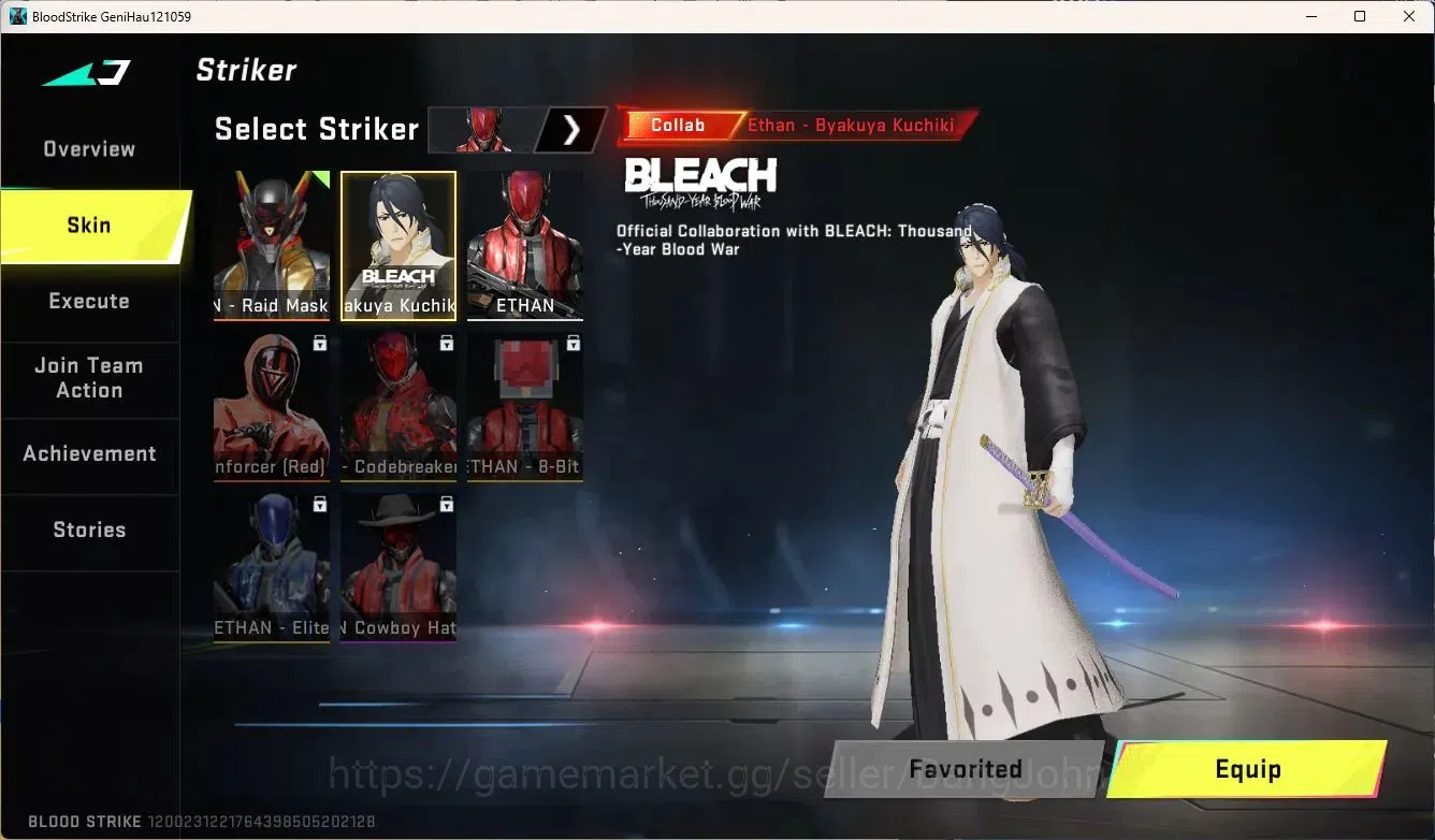 Blood Strike Accounts ASIA | BLEACH Byakuya Kuchiki|1 Ultra Striker|3 Le image 3