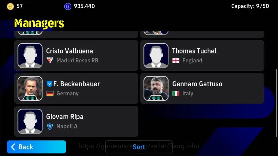 eFootball Accounts Legends & Iconic Players Mobile|PW 3191|Gianluca Zambrotta Epic,Oliver Kahn Epic,Gabriel Batistuta 3