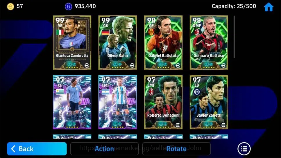 eFootball Accounts Legends & Iconic Players Mobile|PW 3191|Gianluca Zambrotta Epic,Oliver Kahn Epic,Gabriel Batistuta 4