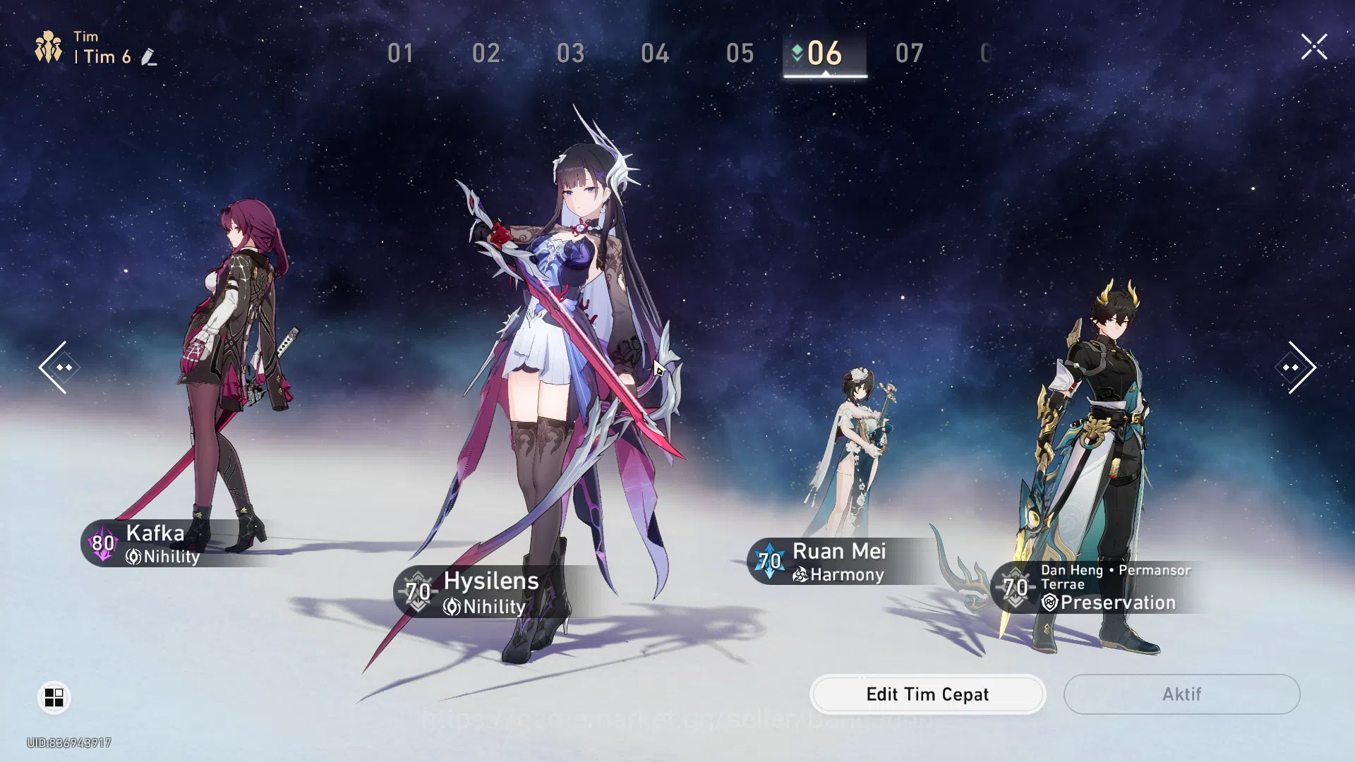 Honkai Star Rail Accounts Others ASIA | TL 65 | Kafka Team (DOT) | Anaxa | Castorice Sign | Gepard | Archeron |  Silver Wolf 12