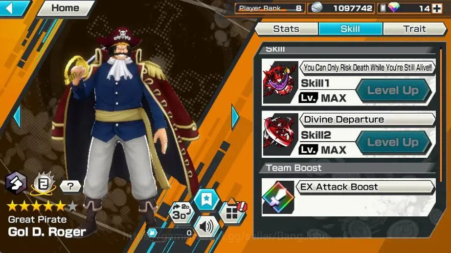 One Piece Bounty Rush Accounts High-End Global | EX 2 | PR 8 | Gol D. Roger,S-Snake |RD 14| LogBandai Check SS OPBR413B 6