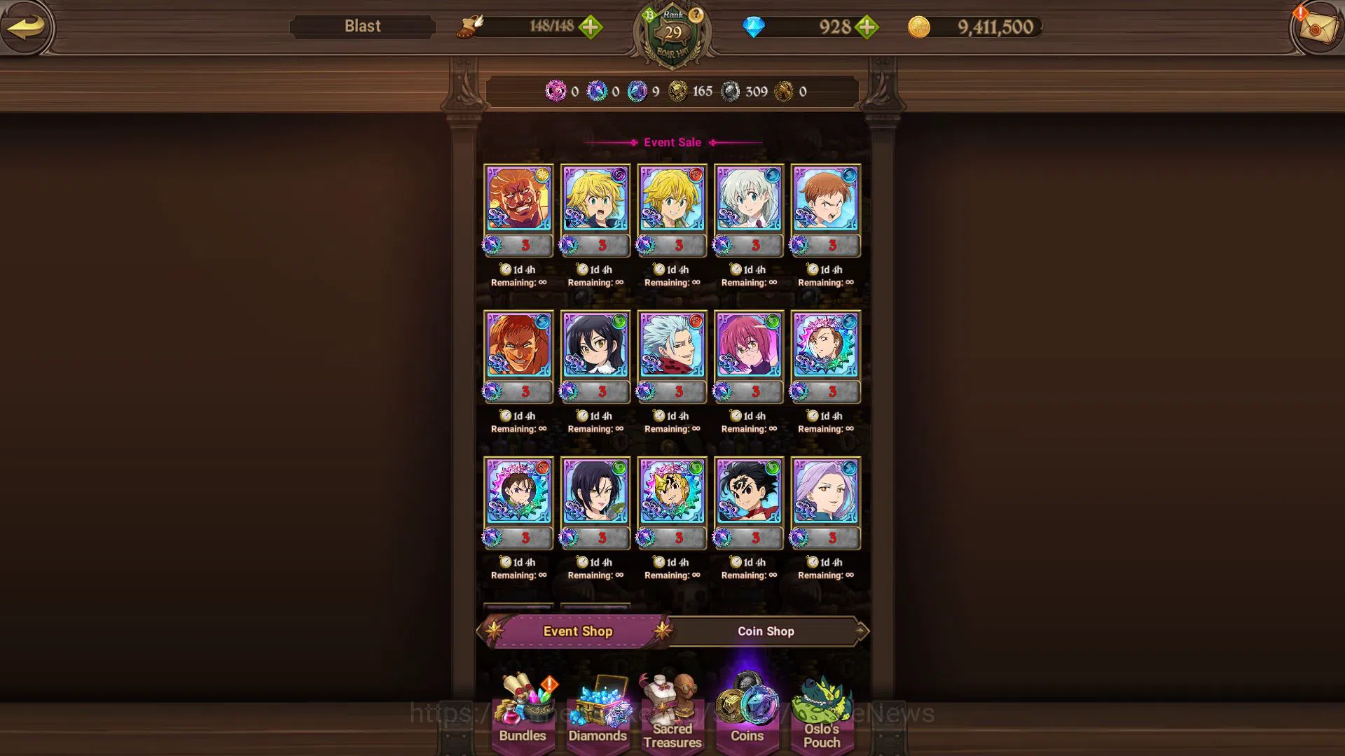 The Seven Deadly Sins: Grand Cross Accounts Global |772 K CC|Starter CH 4|928 Dm| 2 UR+Collab  image 9