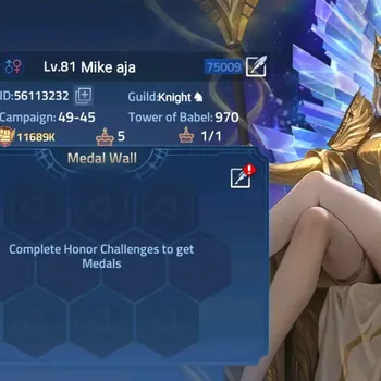 Mobile Legends: Adventure Accounts Global 75xx|Lv.81|11689k Power|Camp 49-45|Vip 7|3 Awaken|1 UR [Empyrean Ingrid Collab