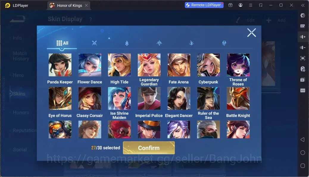 Honor of Kings Accounts Rare Skin Global|113H 183S|Legend:Musashi,Wukong|GM Gan&Mo|LOM Guiguzi|LNY 14
