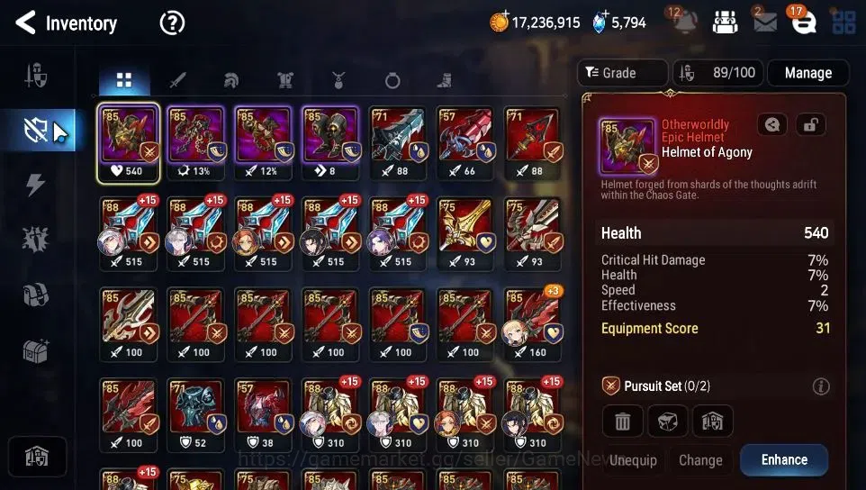 Epic Seven Accounts Limited Hero GLOBAL Unverif|New Era|6 ML(Salome,Solitaria otS,LC Bellona,Etc)+TA Coli,Setsuka,Etc|PoH 10