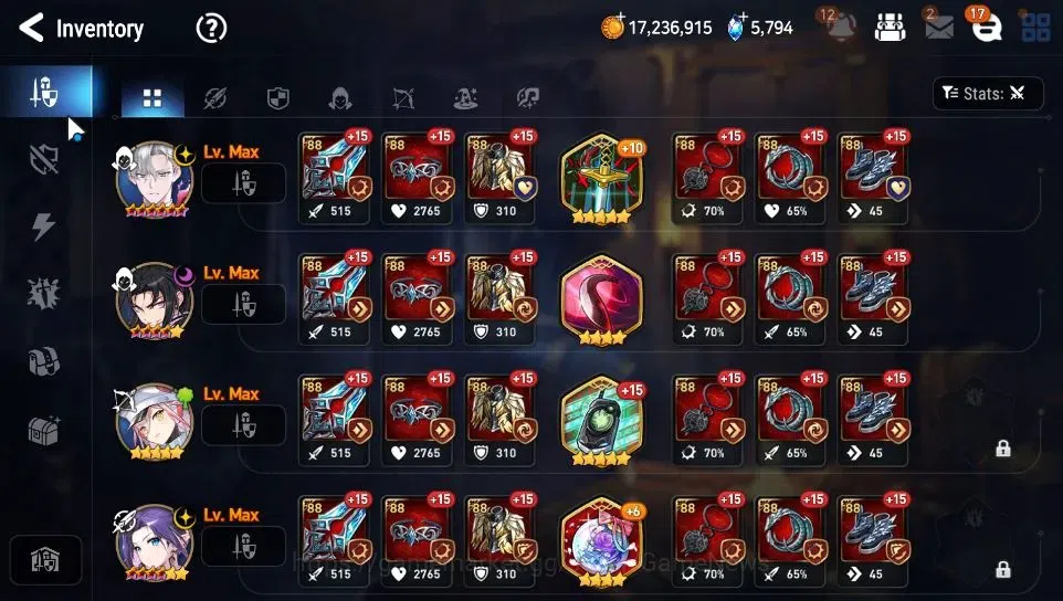 Epic Seven Accounts Limited Hero GLOBAL Unverif|New Era|6 ML(Salome,Solitaria otS,LC Bellona,Etc)+TA Coli,Setsuka,Etc|PoH 9