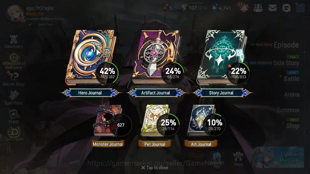 Epic Seven Accounts High-End Global UnVerif|NewEra|12 ML(Rih&Luc,Straze,Harsetti,RRoana,Etc)+Ab Fumyr,Setsuka,etc|PoH 3