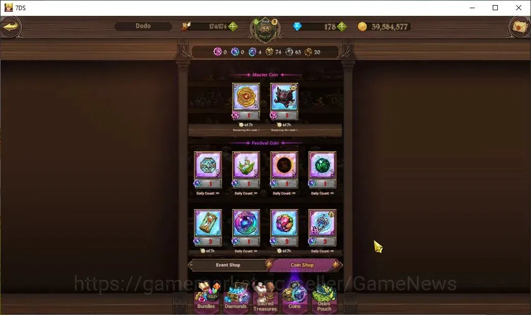 The Seven Deadly Sins: Grand Cross Accounts Endgame Global|1M CC|178 DM|20 LS|3 LR+8 UR|Nemesis 12