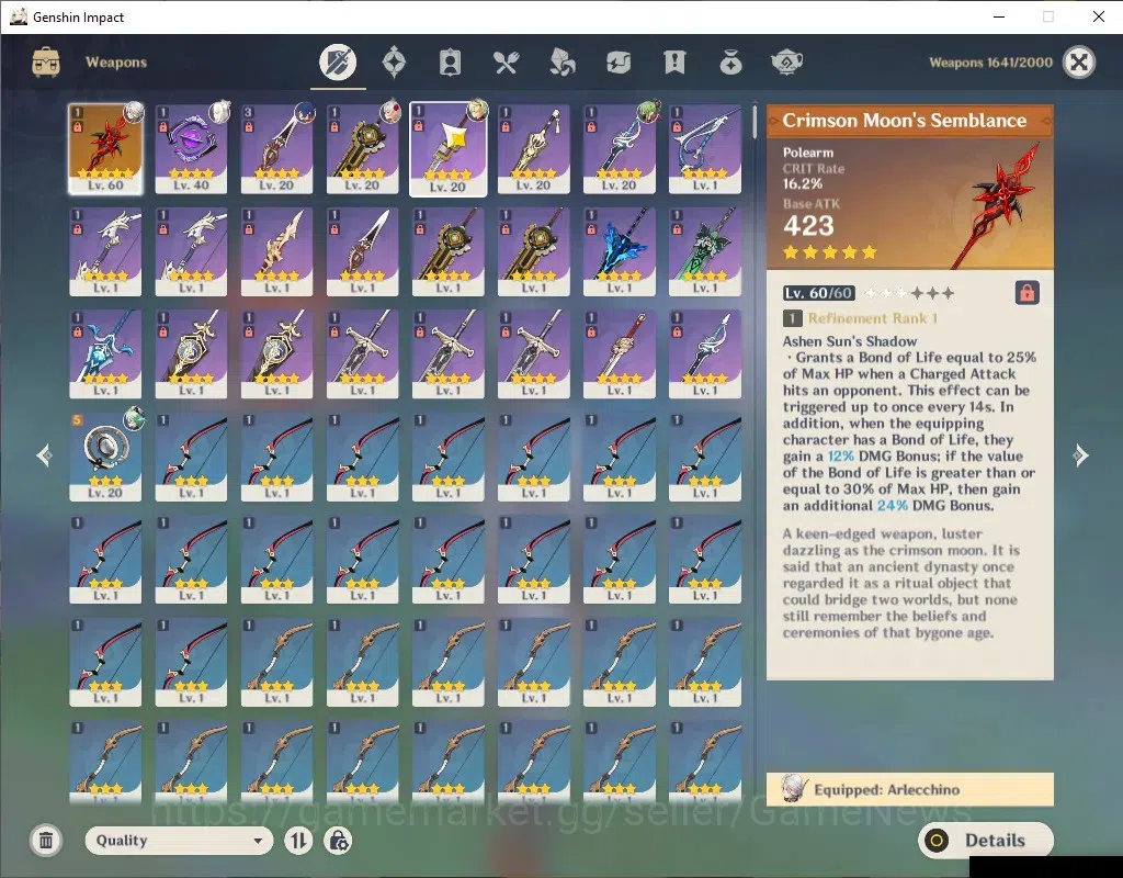 Genshin Impact Accounts ASIA|AR 47|BD Unset|1 Limited + 2 (*5Standart)|[Ar image 5