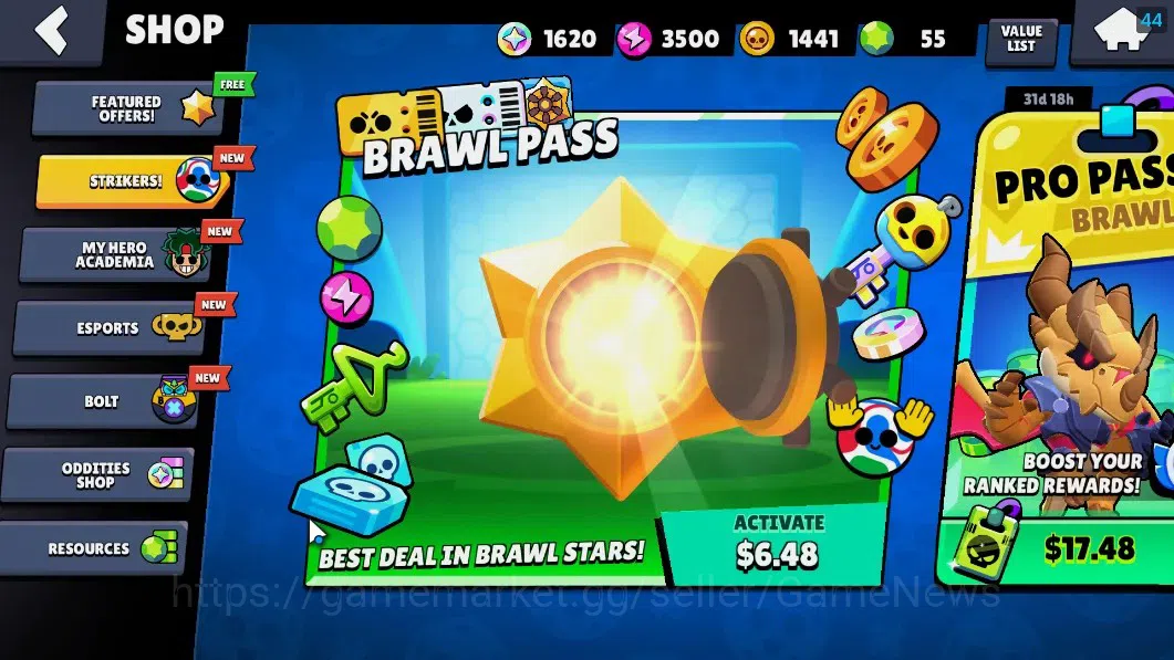 Brawl Stars Accounts 1836 Trophy|25 Brawlers 2 Max(Bibi,Kit)|5 Epic(Ama image 6