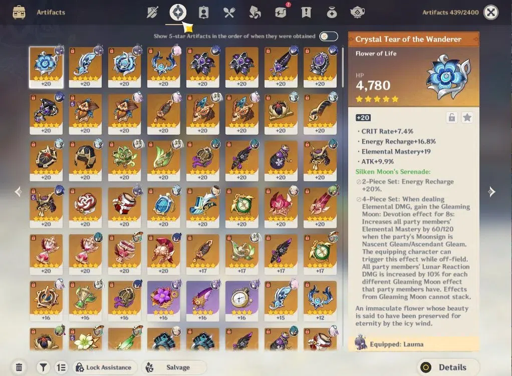 Genshin Impact Accounts ASIA|AR55|5Limited+1(*5Weapon)|Flins,Ineffa,Citlal image 6