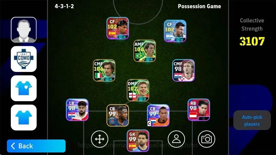 eFootball Accounts Legends & Iconic Players Mobile|PW 3107|Andrea Pilro Epic,Kaka Epic,Steven Gerrard Epic|2026|Check SS 1
