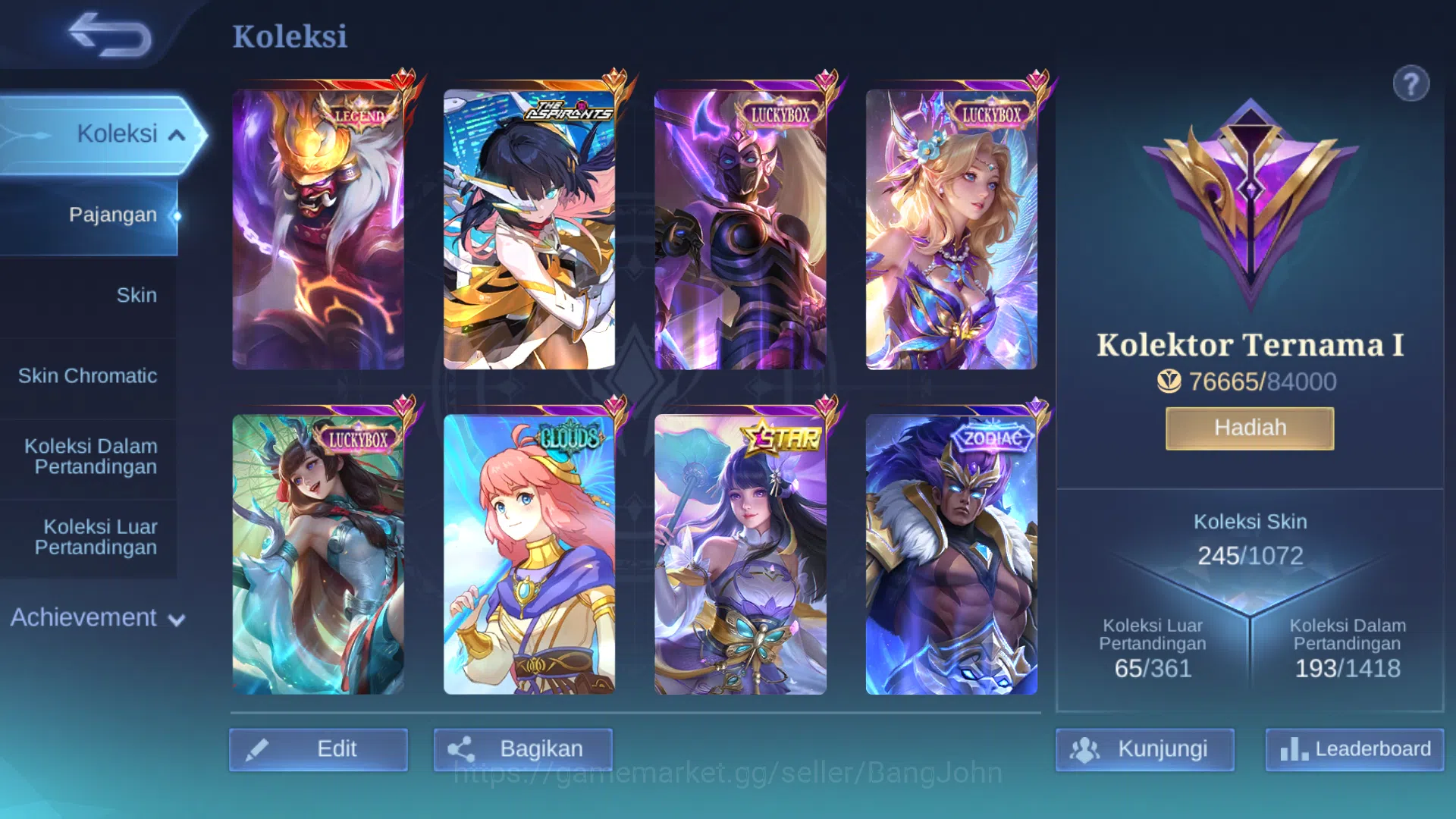 Mobile Legends: Bang Bang Accounts Hero 93 | Skin 245 | Legend Franco | Aspirant Ruby image 14