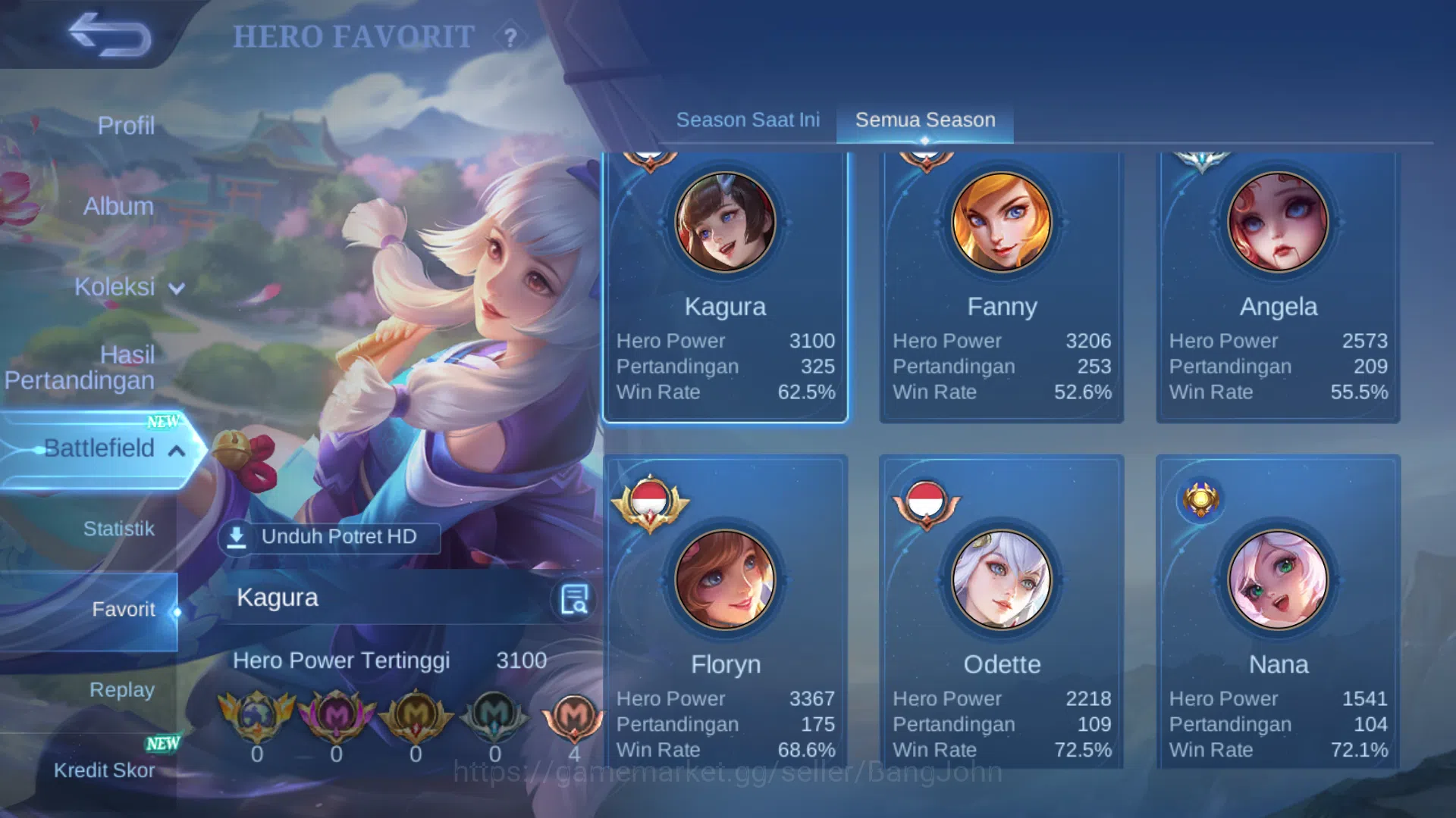 Mobile Legends: Bang Bang Accounts Hero 93 | Skin 245 | Legend Franco | Aspirant Ruby image 20