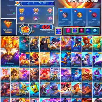 Mobile Legends: Bang Bang Collector #3863 456 Skins | Legend Franco | Collector Grock  image 1
