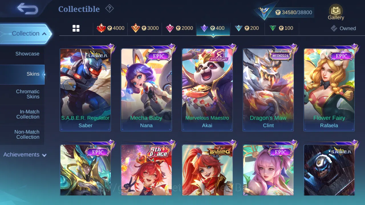 Mobile Legends: Bang Bang Accounts Hero 120 | skin 171 | cc natalia | epic nana | epi image 6
