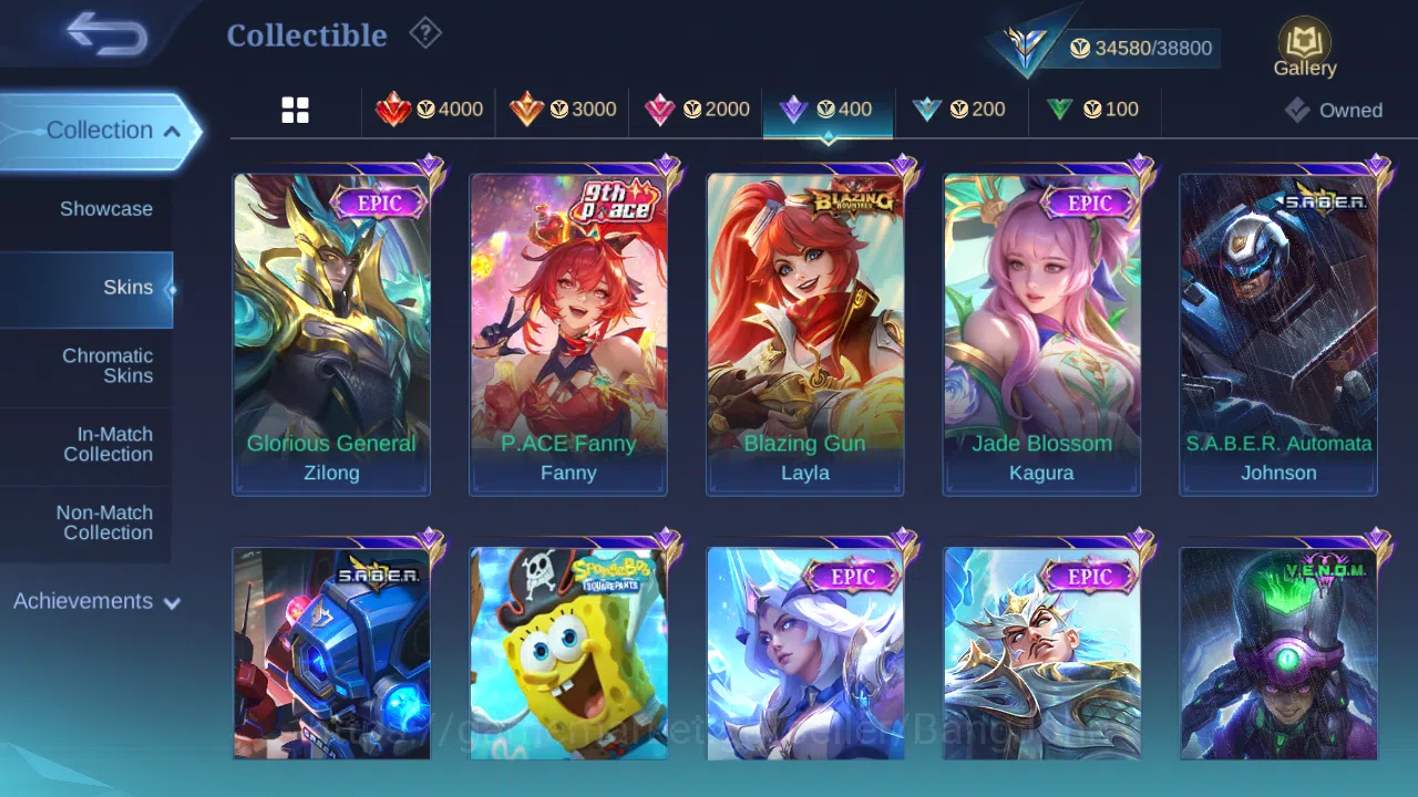 Mobile Legends: Bang Bang Accounts Hero 120 | skin 171 | cc natalia | epic nana | epi image 7