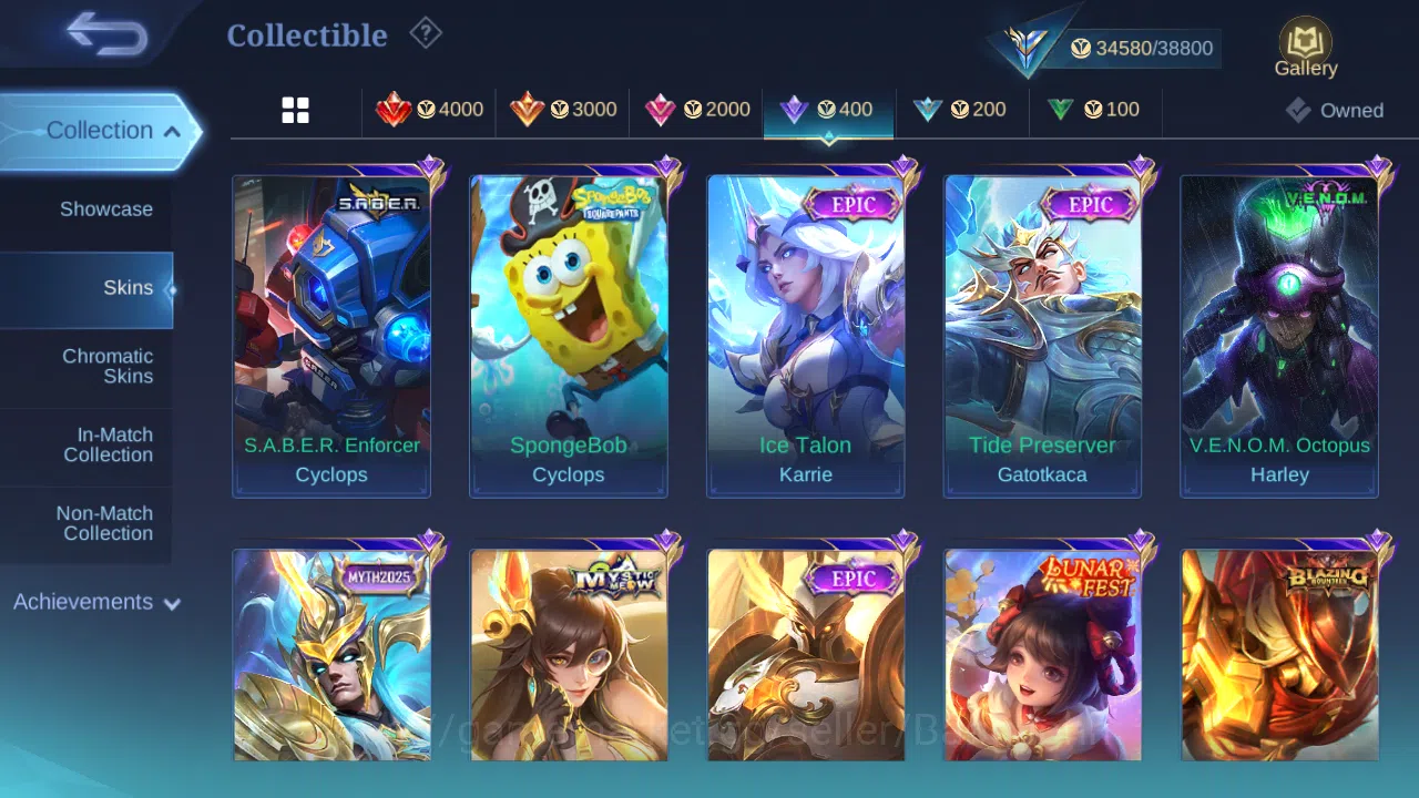 Mobile Legends: Bang Bang Accounts Hero 120 | skin 171 | cc natalia | epic nana | epi image 8