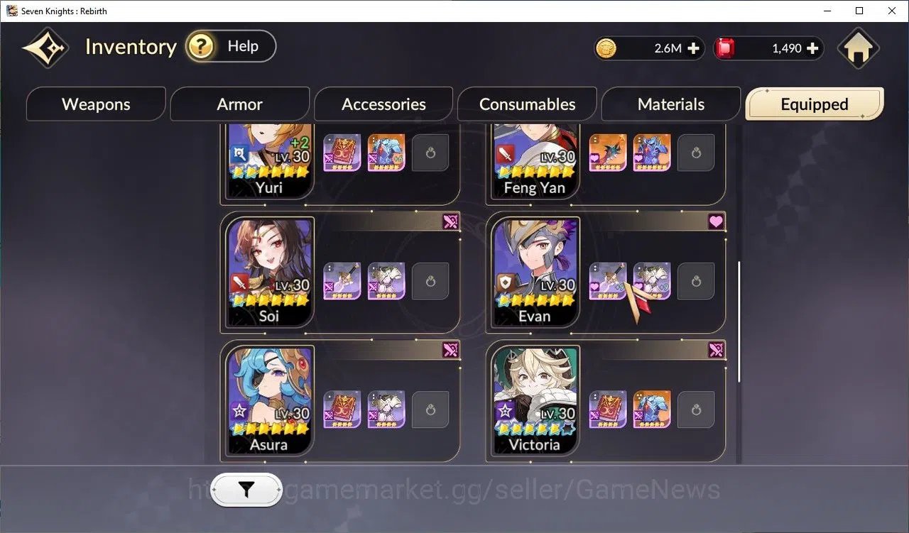 Seven Knights Re:Birth Accounts [Re:BIRTH] Global3000xxx|6 Legendary|(TeoTc3,Rache image 10