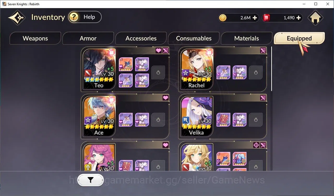 Seven Knights Re:Birth Accounts [Re:BIRTH] Global3000xxx|6 Legendary|(TeoTc3,Rache image 9