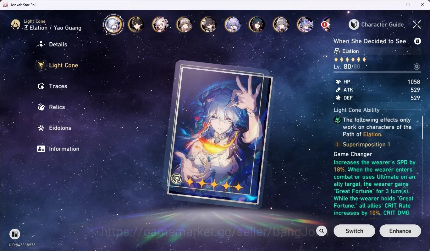 Honkai Star Rail Accounts ASIA|TL68|11 Limited [MortenaxBlade,YaoGuang,Sparx image 5