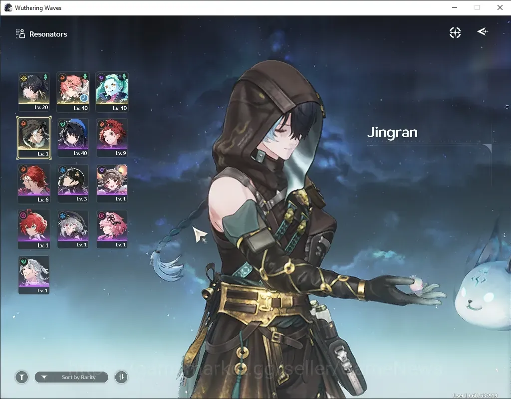 Wuthering Waves Accounts Starter EU|Starter UL 20|2 Limited Jingran & Rebecca|Low Quest n Explore|DB Lvl 7|Female MC|Log 1