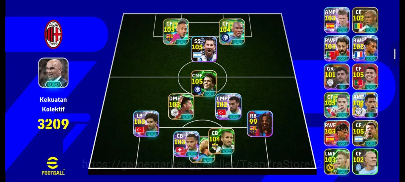 eFootball Accounts Mid-Tier #E FLASH SALE Collective 3209++ || 5 Meneger Booster || Starter Mid Range Card Not Base 1