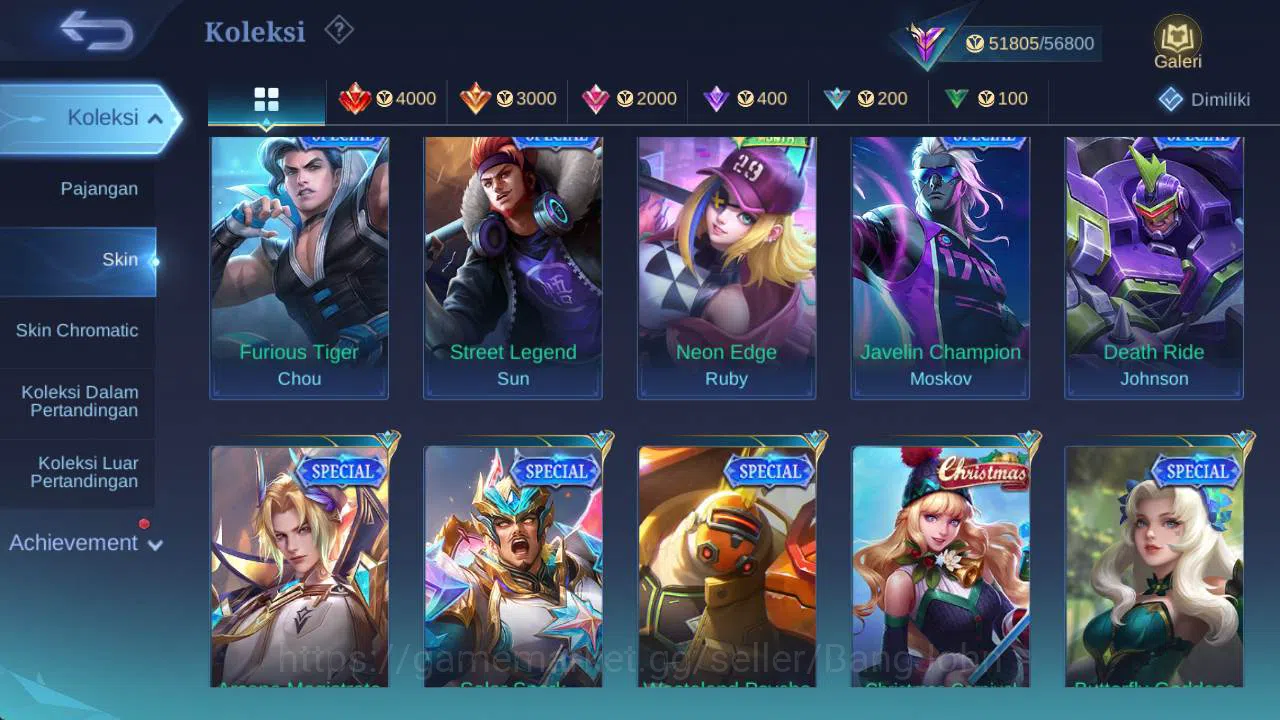 Mobile Legends: Bang Bang Accounts Skin 215, Hero 120 | Prime YZ, LB lance, Venom gro image 11