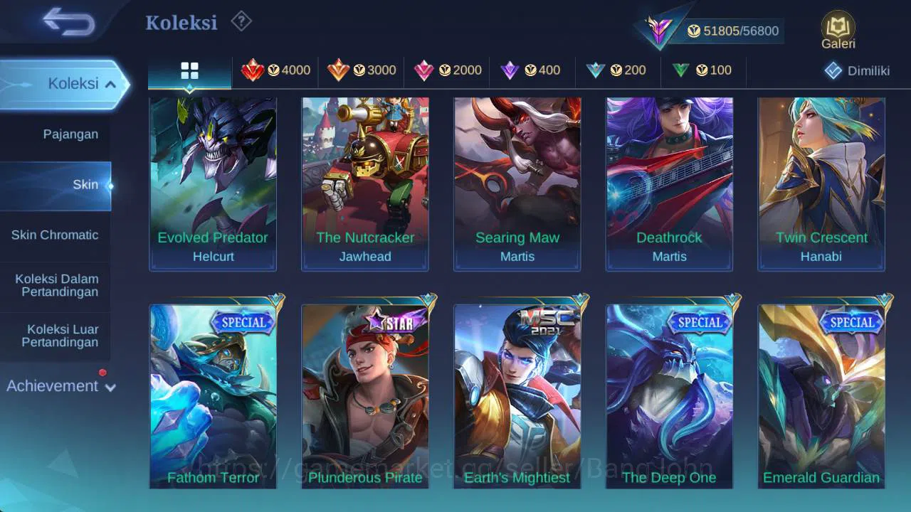 Mobile Legends: Bang Bang Accounts Skin 215, Hero 120 | Prime YZ, LB lance, Venom gro image 12
