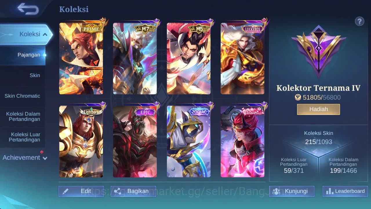 Mobile Legends: Bang Bang Accounts Skin 215, Hero 120 | Prime YZ, LB lance, Venom gro image 2