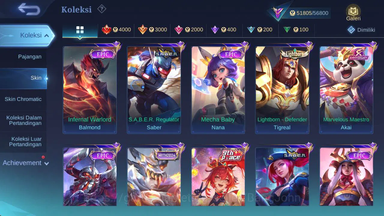 Mobile Legends: Bang Bang Accounts Skin 215, Hero 120 | Prime YZ, LB lance, Venom gro image 5