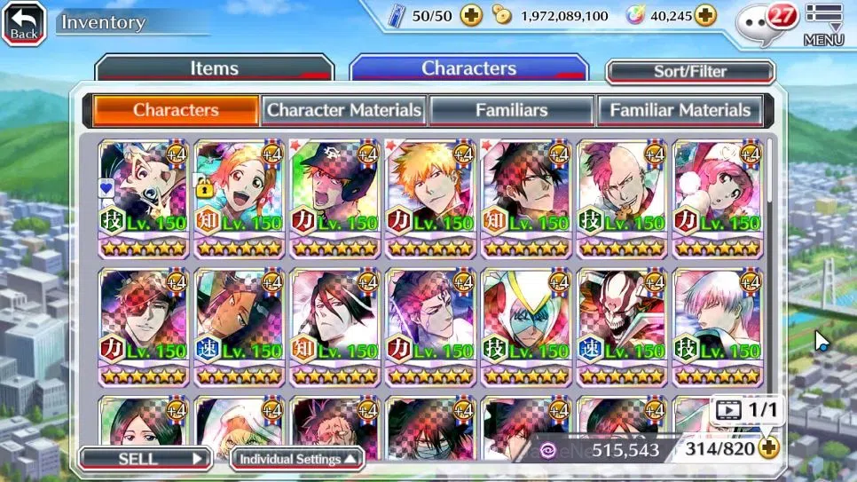 Bleach: Brave Souls Accounts High-End [GLOBAL]40K Orb|2 New Renewd Ichigo,TYBW26 Gisele,SwimSuit26 Gisele,DremT Ichigo,Duo 10