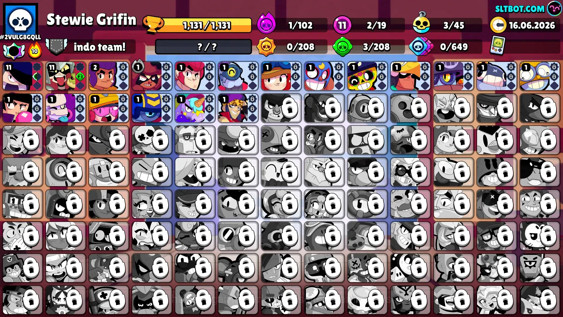Brawl Stars Accounts 1131 Trophy|19 Brawlers 2 Max Lvl (Draco,Full Buff image 1