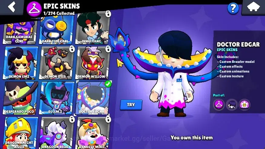 Brawl Stars Accounts 1131 Trophy|19 Brawlers 2 Max Lvl (Draco,Full Buff image 11