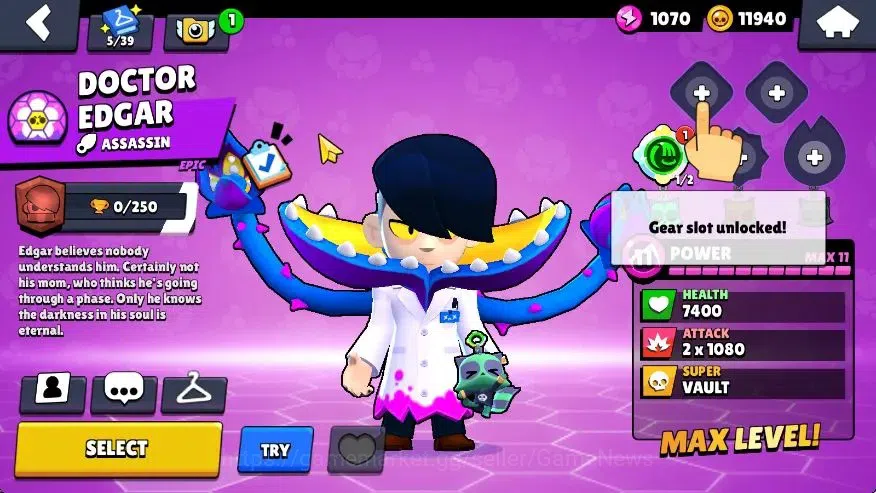 Brawl Stars Accounts 1131 Trophy|19 Brawlers 2 Max Lvl (Draco,Full Buff image 8