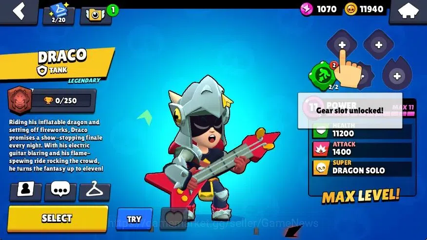 Brawl Stars Accounts 1131 Trophy|19 Brawlers 2 Max Lvl (Draco,Full Buff image 9