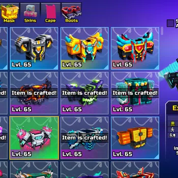 Pixel Gun 3D Items Others Gifting All Armors/Wears LVL 65