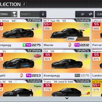 Racing Master Accounts SEA|VIP 7|Lv 85|8 PL Car (Jesko E1,RX-7 E5,LaFerrari E1,AE86 E1,Etc)+Collab Initial D,MF Ghost|9