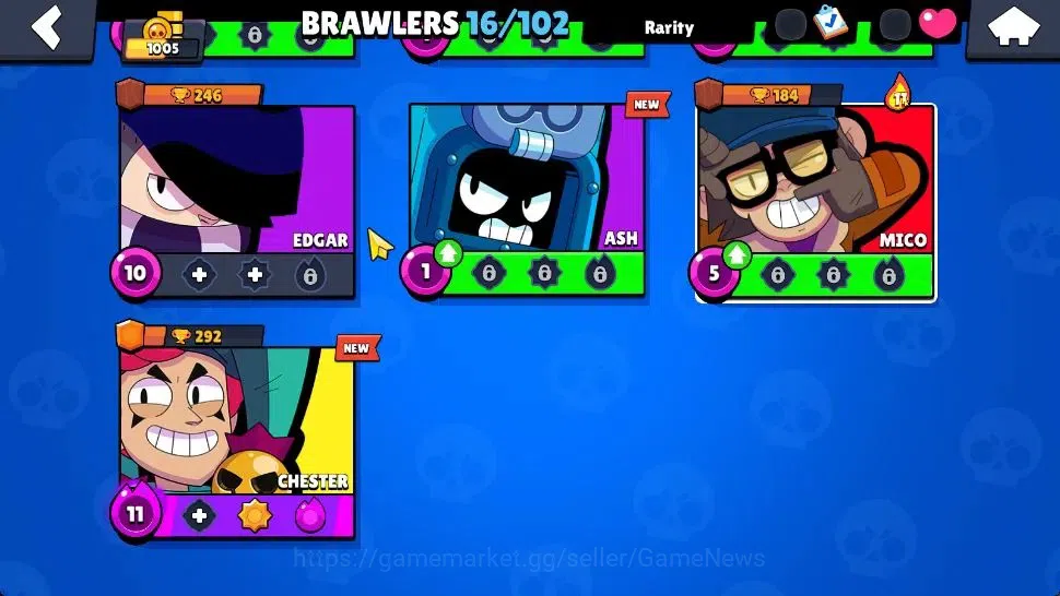 Brawl Stars Accounts 1005 Trophy|16 Brawlers 2 Max Lvl [Chester,Shelly] image 9