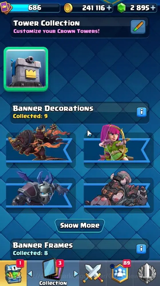 Clash Royale Accounts High-End KTL 10|Trophy 4216|Total Card 88|1 Hero 4 EVO 7 Legend 36 Epic 32 Rare 12 11