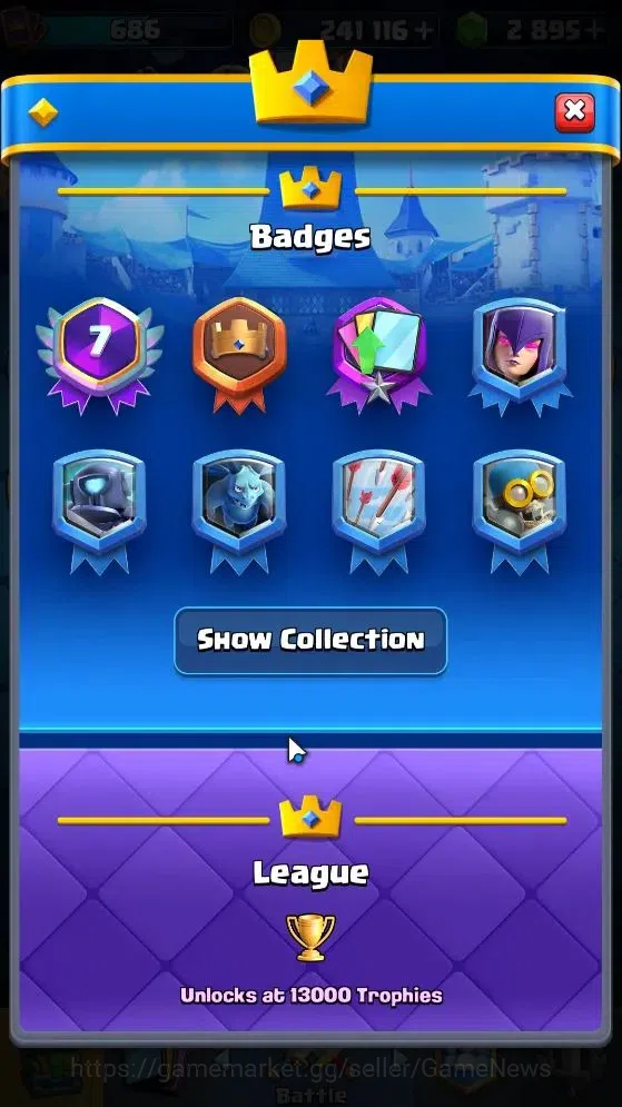 Clash Royale Accounts High-End KTL 10|Trophy 4216|Total Card 88|1 Hero 4 EVO 7 Legend 36 Epic 32 Rare 12 4