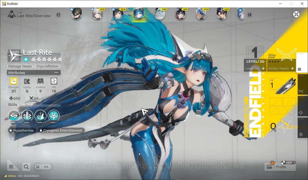 Arknights: Endfield Accounts NA/EU Lv2|Starter| Solo SSR Last Rite+7SR[Perlica,Qianyu,Wulfgard,Da Pan,etc]|1,8K 3