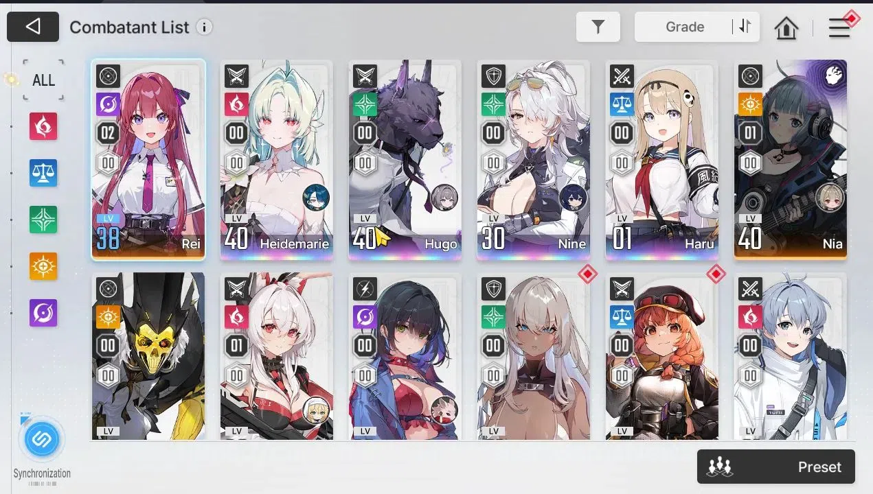 Chaos Zero Nightmare Accounts GLOBAL|Lv36|5 SSR[HeidemarieM2,Rei,Hugo,Nine,Haru] image 3