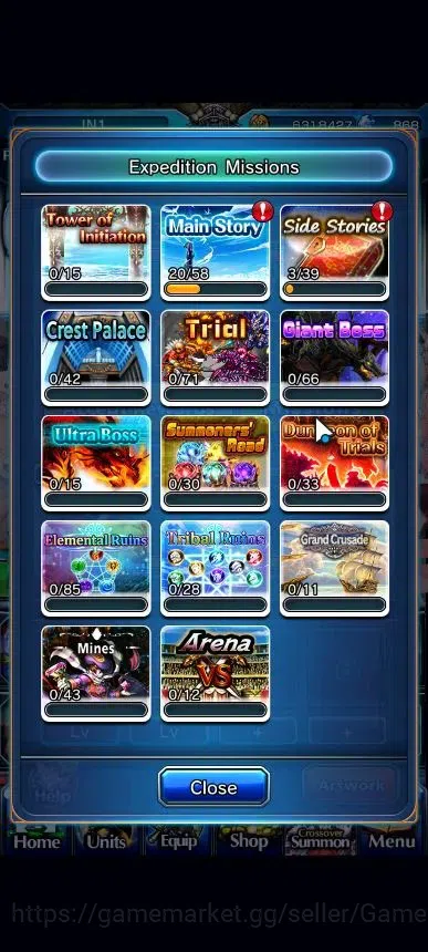 Grand Summoners Accounts Global|Rank 50|868 cc|7 Ascend+1 TW|Sayaka Miki+TW image 6