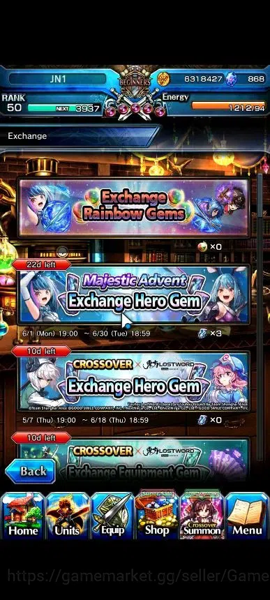 Grand Summoners Accounts Global|Rank 50|868 cc|7 Ascend+1 TW|Sayaka Miki+TW image 7