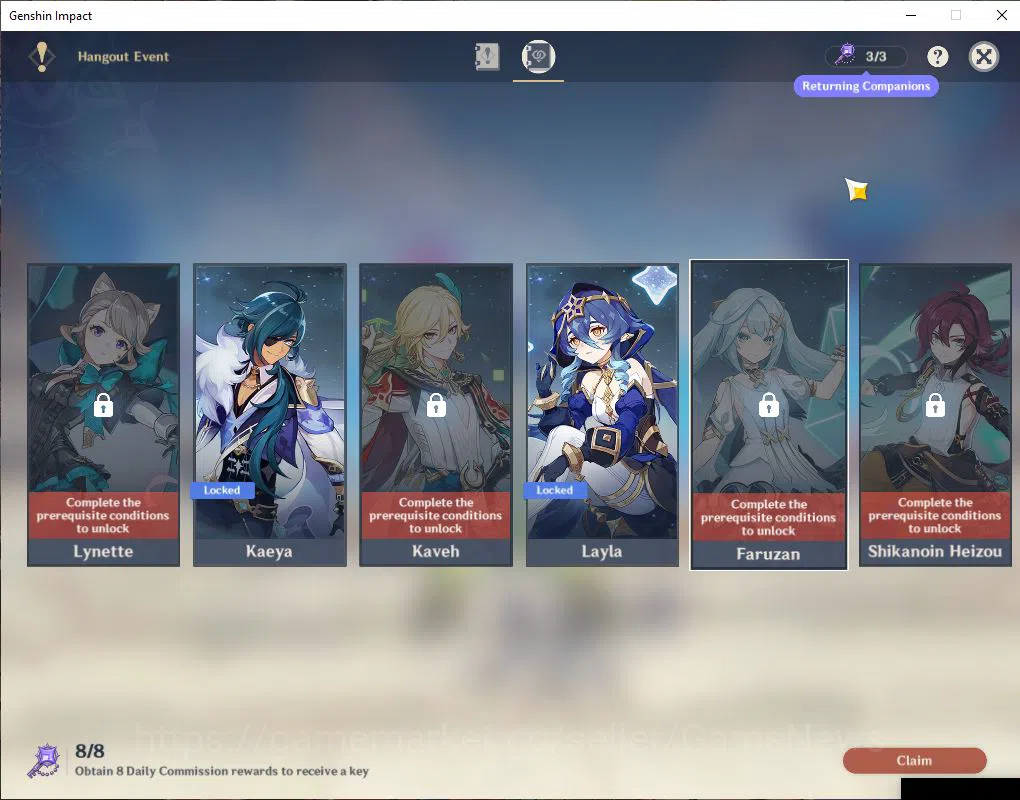 Genshin Impact Accounts ASIA|AR56|8 Limit+4(*5WeP)|Semi Prime Nefer|Lauma+ image 14