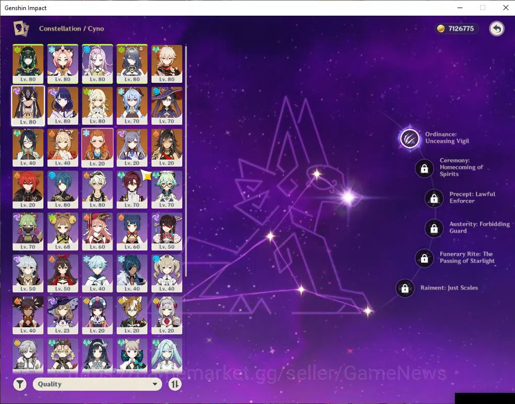 Genshin Impact Accounts ASIA|AR56|8 Limit+4(*5WeP)|Semi Prime Nefer|Lauma+ image 4