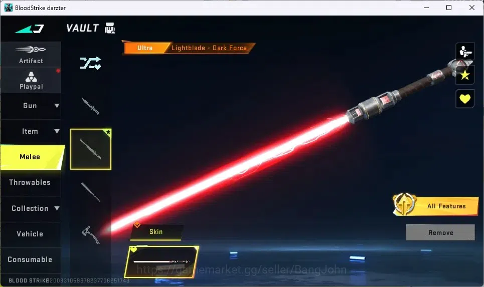 Blood Strike Accounts ASIA | 1 ULTRA MELEE: Lightblade - Dark Force | 1  image 3