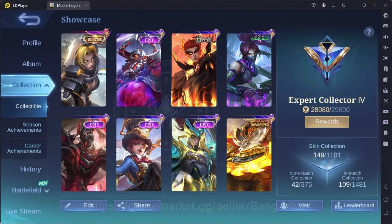 Mobile Legends: Bang Bang Accounts GLOBAL Hero 97 Skin 149 | DRtamer(Valir,Kimmy,Mash image 15
