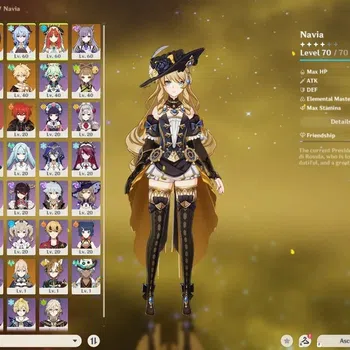 Genshin Impact Accounts Others ASIA|AR39|4 Limited(Navia,Furina,Nilou,Ganyu)+Keqing,Diluc,Jean|Rate ON|Low